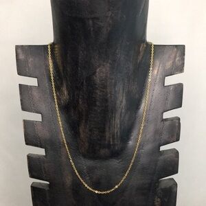 17 1/2” UNISEX YELLOW GOLD CHAIN FASHION JEWELRY